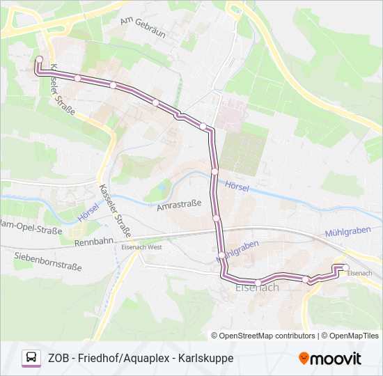 Автобус 5: карта маршрута