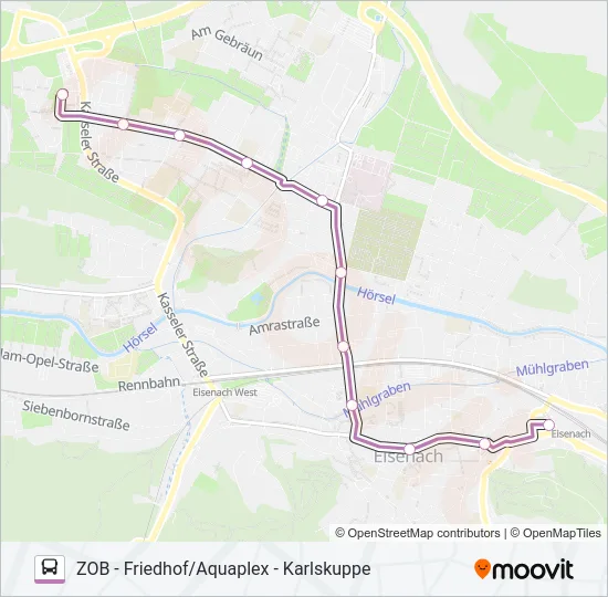 5 Bus Line Map