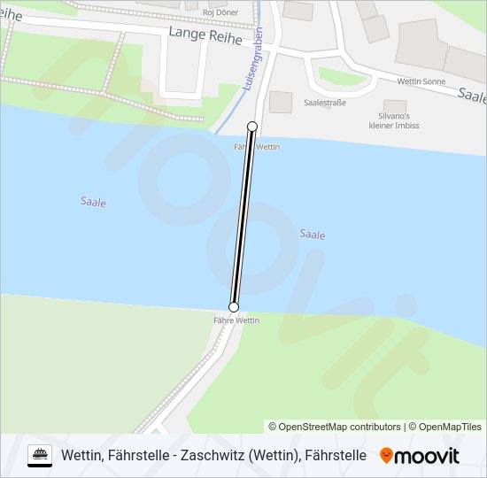 Паром FÄHRE: карта маршрута