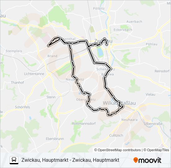 Автобус A: карта маршрута