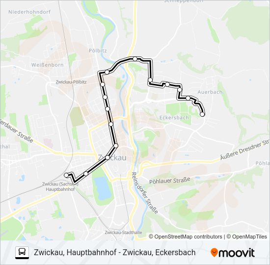 Автобус B: карта маршрута