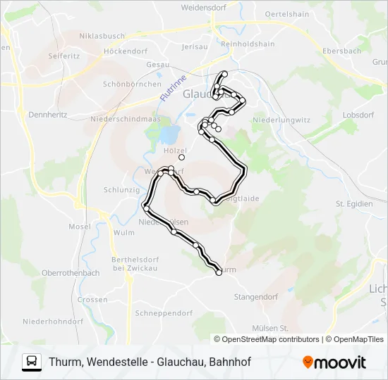107 Bus Line Map