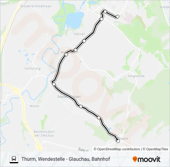 107 Bus Line Map