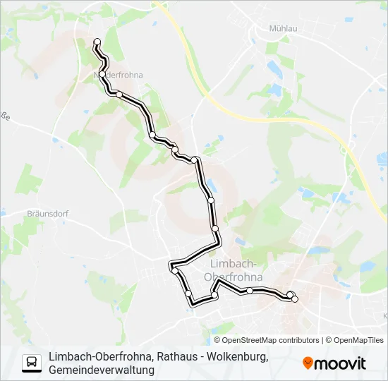 127 Bus Line Map