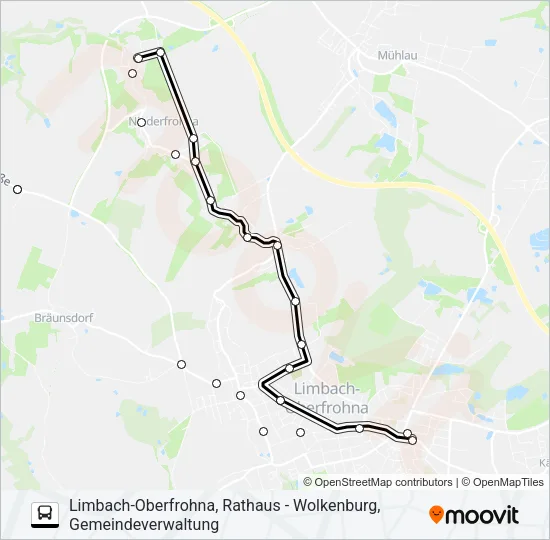 127 Bus Line Map
