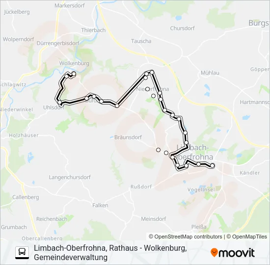 127 Bus Line Map