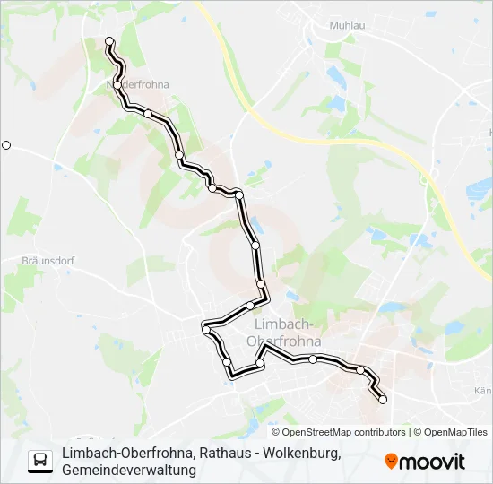 127 Bus Line Map