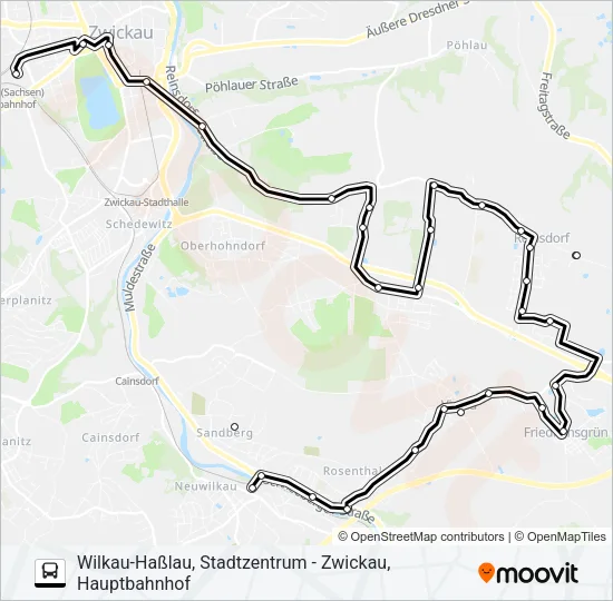 135 Bus Line Map