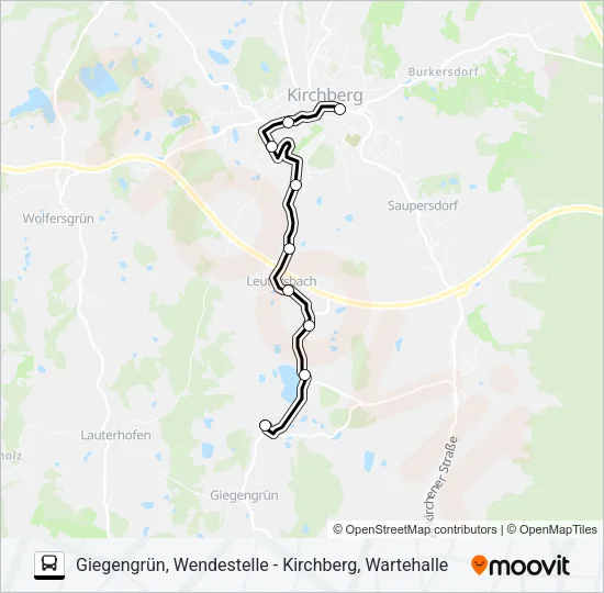154 Bus Line Map