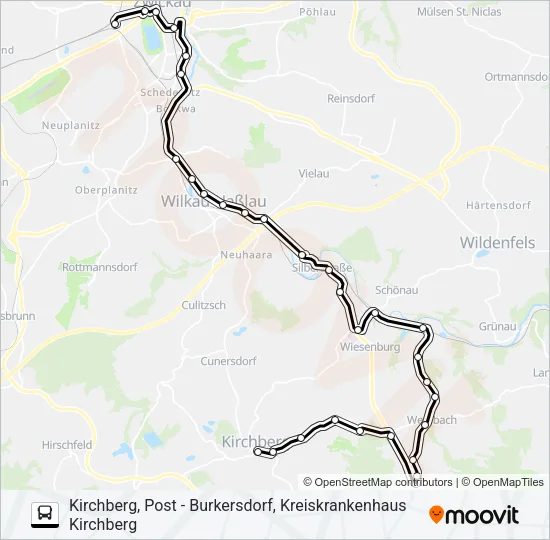 156 Bus Line Map