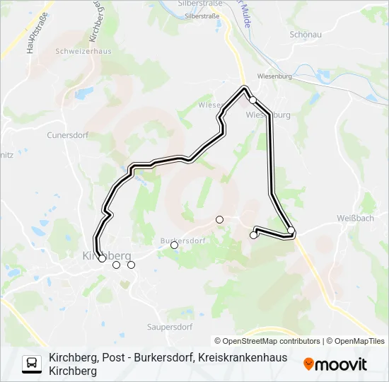 156 Bus Line Map