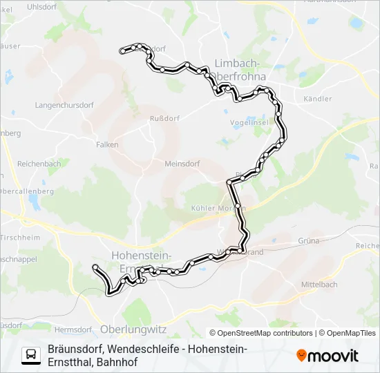256 Bus Line Map