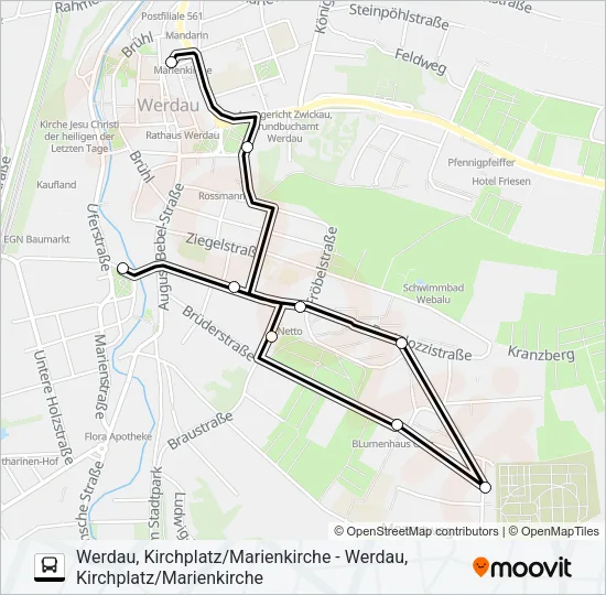 Автобус 168: карта маршрута