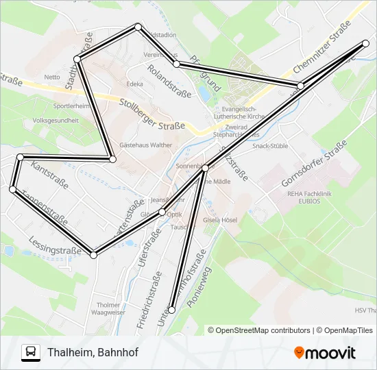 183 Bus Line Map