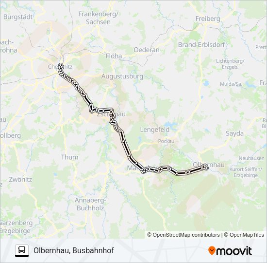 Автобус 207: карта маршрута