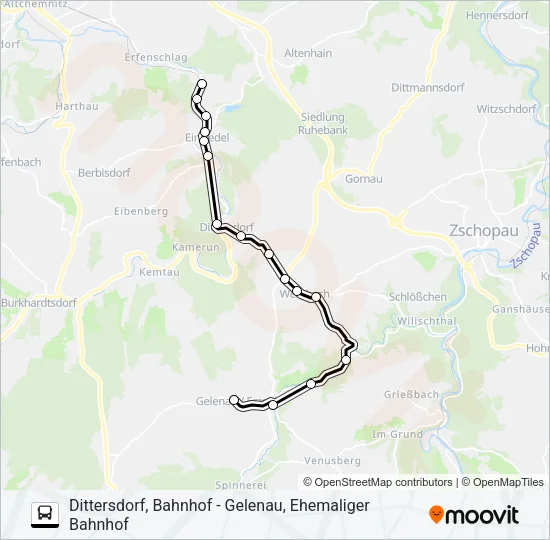 208 Bus Line Map