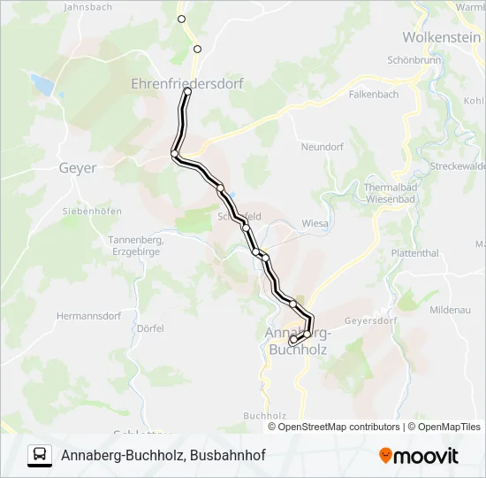 210 Bus Line Map