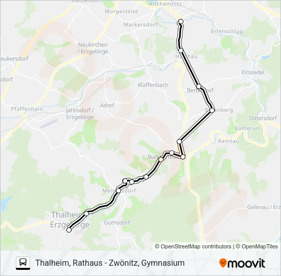 211 Bus Line Map