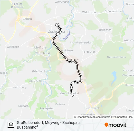 Автобус 233: карта маршрута