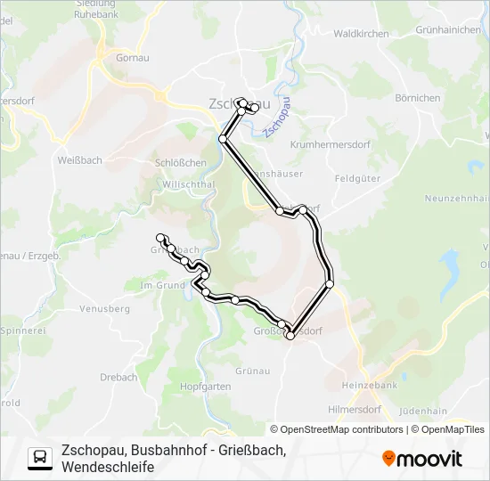 Автобус 233: карта маршрута