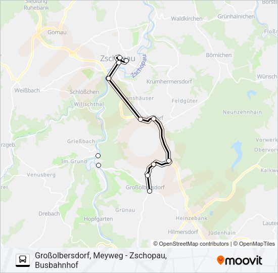 Автобус 233: карта маршрута