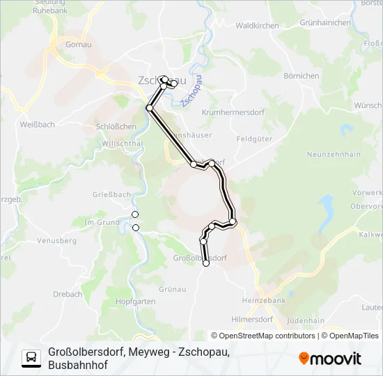 233 Bus Line Map