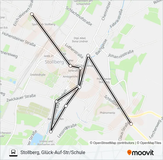 STL 1/2 Bus Line Map