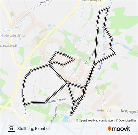 Автобус STL 1/2: карта маршрута