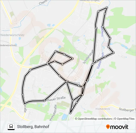 STL 1/2 Bus Line Map