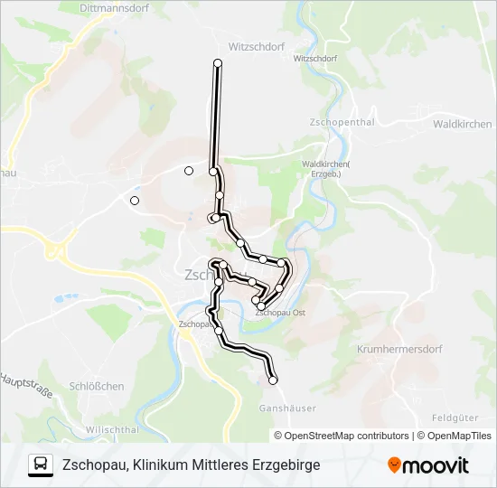 1 Bus Line Map