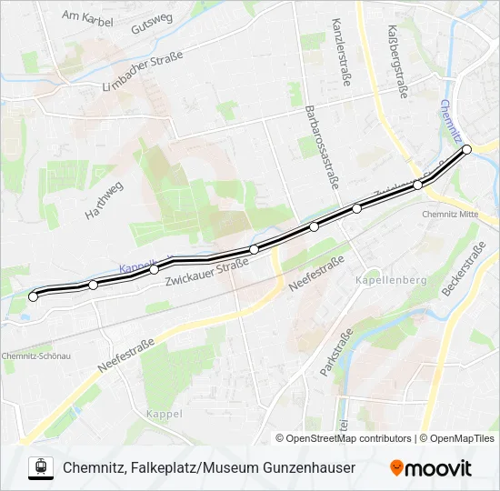 1 Light Rail Line Map