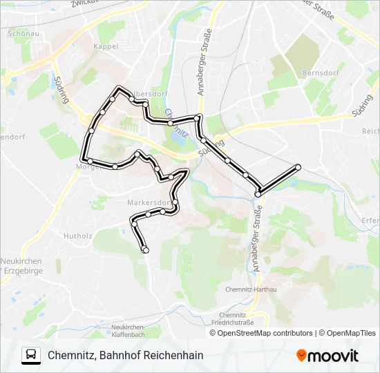 53 Bus Line Map