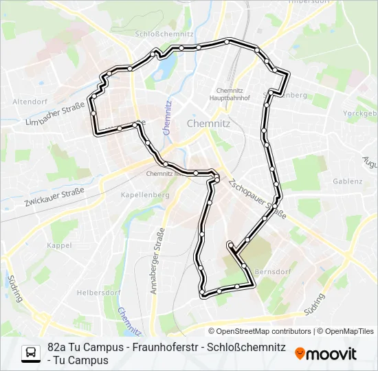 82 Bus Line Map