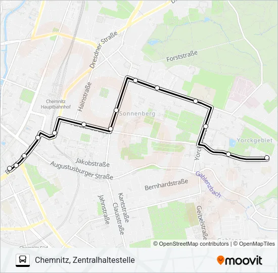 Автобус N12: карта маршрута