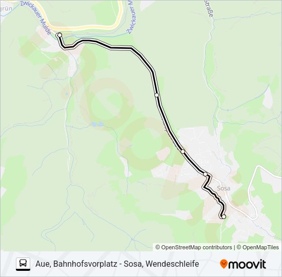 Buslinie 366 Karte