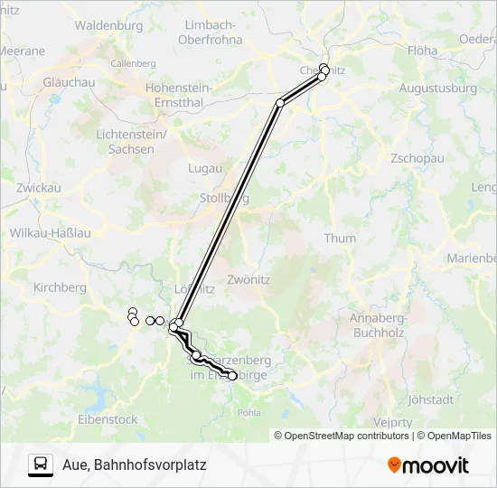 Автобус 383: карта маршрута