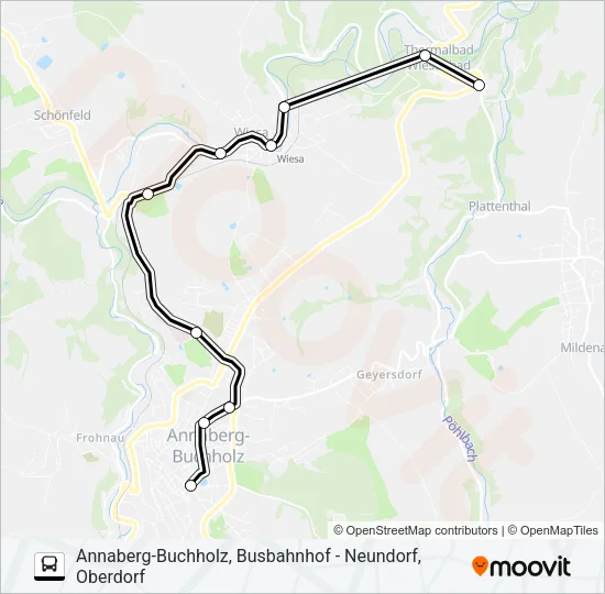433 Bus Line Map