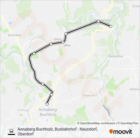 433 Bus Line Map