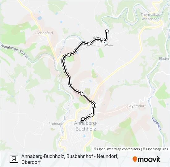 433 Bus Line Map