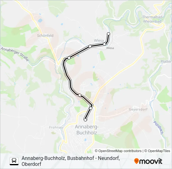 433 Bus Line Map