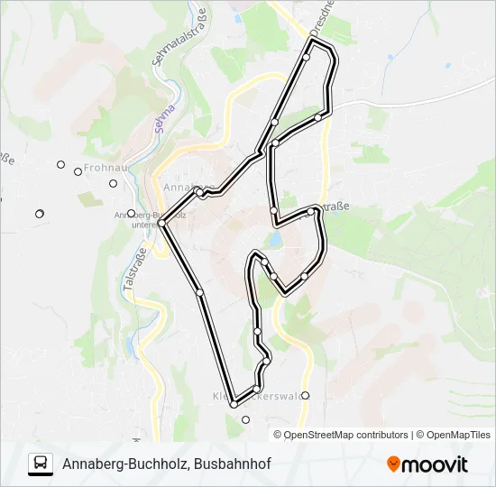 B Bus Line Map