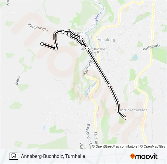 B Bus Line Map