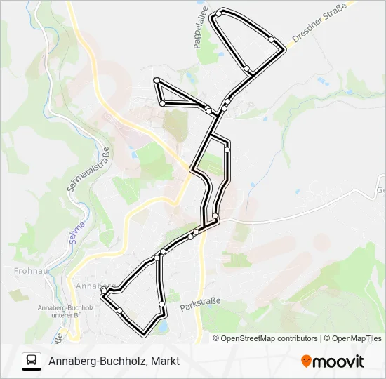 Автобус C: карта маршрута