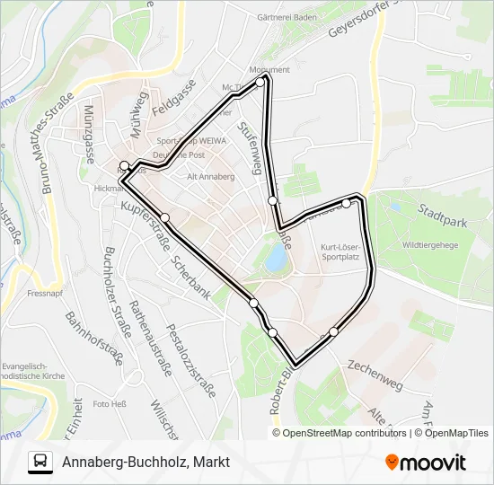 Автобус D: карта маршрута