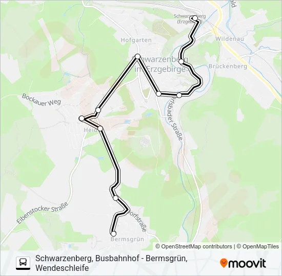 B Bus Line Map