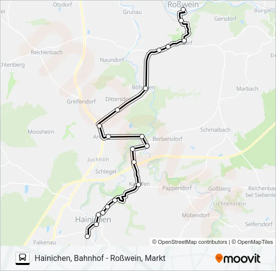 616 Bus Line Map
