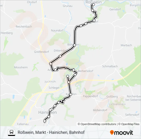 616 Bus Line Map