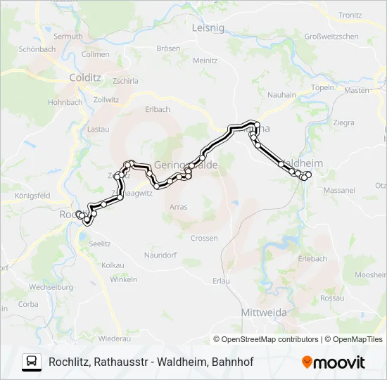 628 Bus Line Map