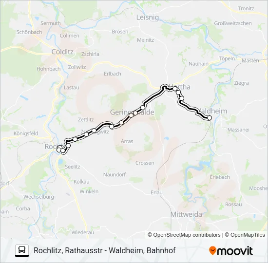 628 Bus Line Map