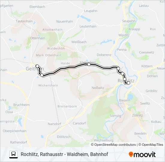 628 Bus Line Map
